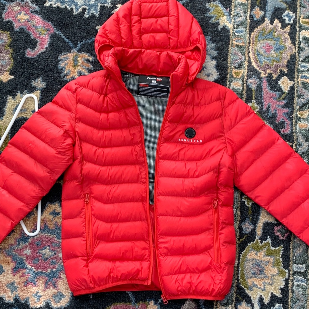 VENUSTAS Womens Vibrant Red heated Puffer Jacket - Picture 6 of 6